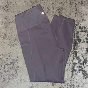 Purple/Gray Leggings with Pockets